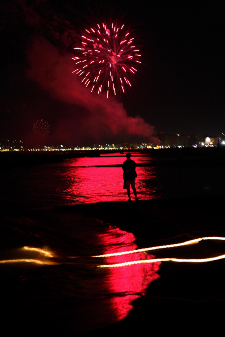 La Notte Rosa, fuochi d'artificio foto di 