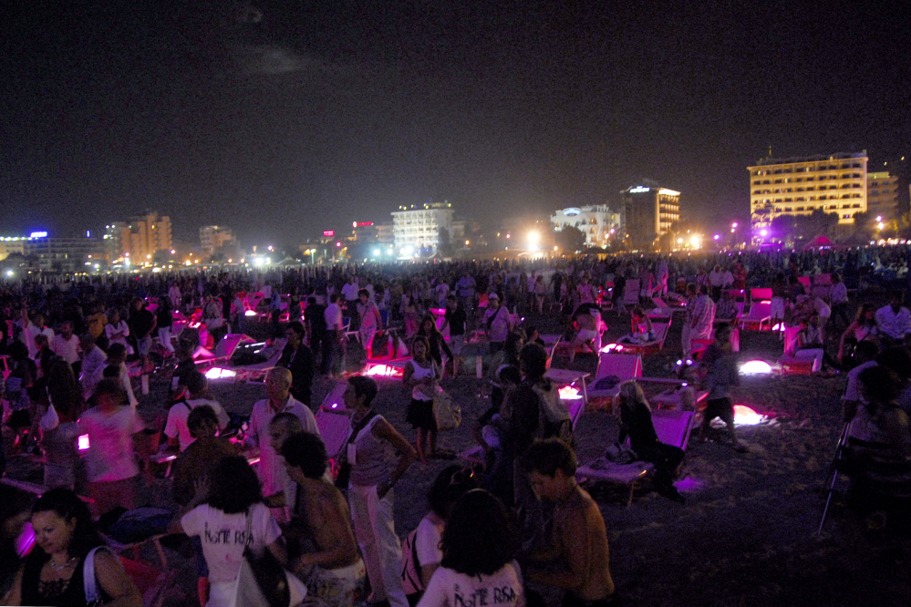 La Notte Rosa, bagno di luna, Rimini photo by P. Bove