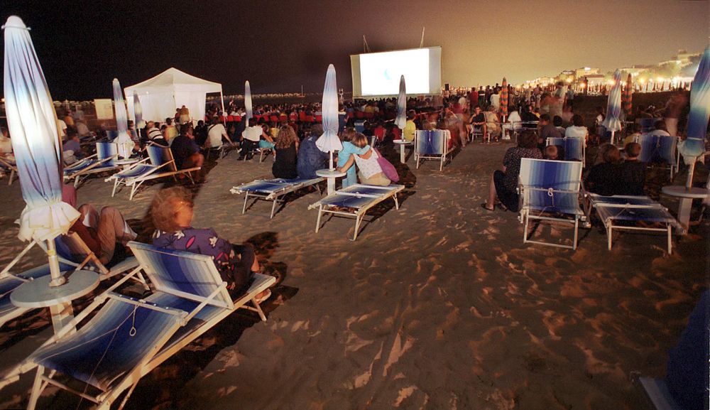 Cinema sulla spiaggia, Amarena, Rimini photos de R. Gallini