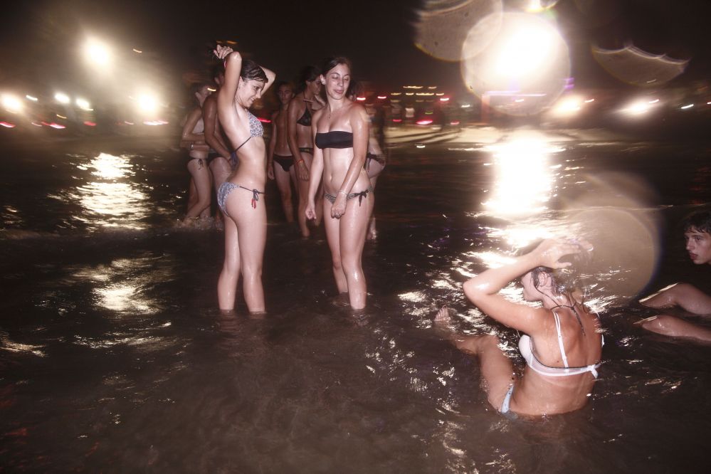 La Notte Rosa, the Italian summer’s New Year’s Eve, midnight swim, Rimini photo by R. Masi