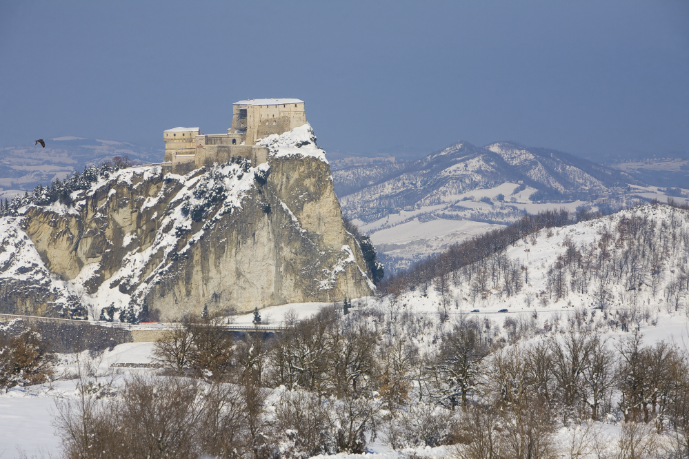 San Leo, la fortezza sotto la neve foto di PH. Paritani