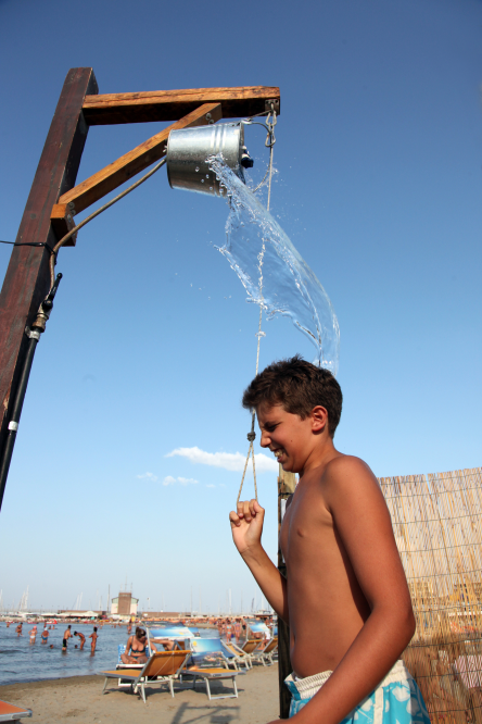 children playing on the beach, Rimini photo by PH. Paritani