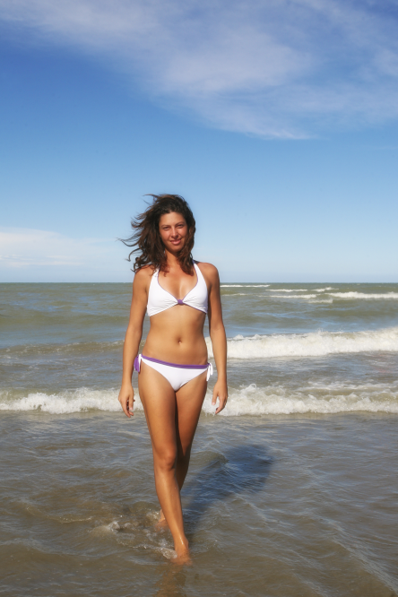 tourists enjoy the beach, Rimini photo by PH. Paritani