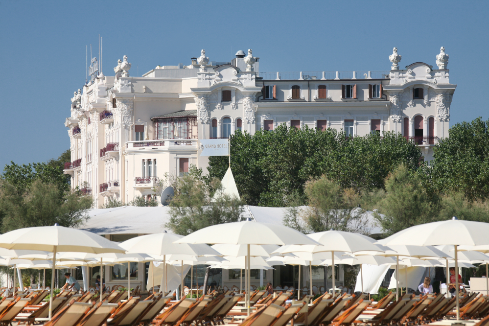 Grand Hotel, the beach, Rimini photo by PH. Paritani