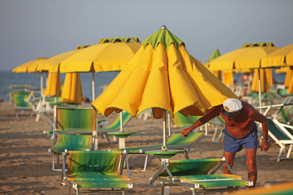 beach attendant, Rimini photo by PH. Paritani