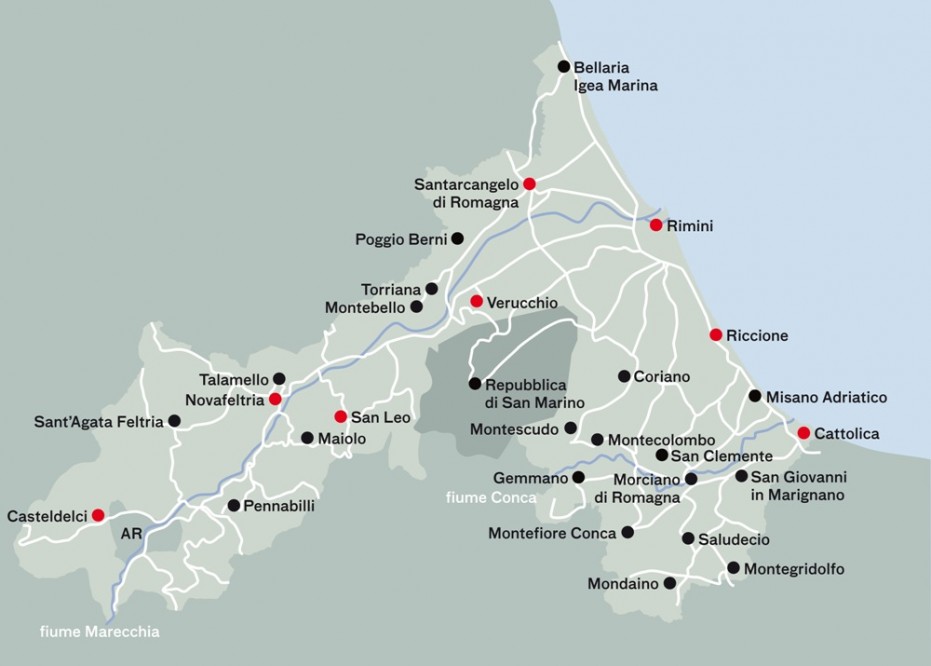 Mappa della Provincia di Rimini Foto(s) von Archivio Provincia di Rimini