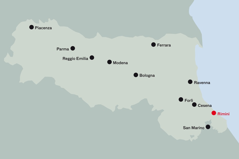 Mappa dell'Emilia Romagna photos de Archivio Provincia di Rimini