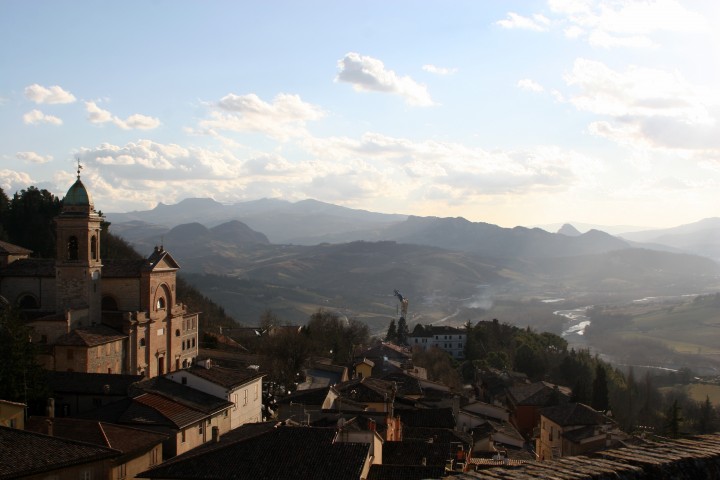 view of the historic centre and the valley, Verucchio photo by E. Salvatori