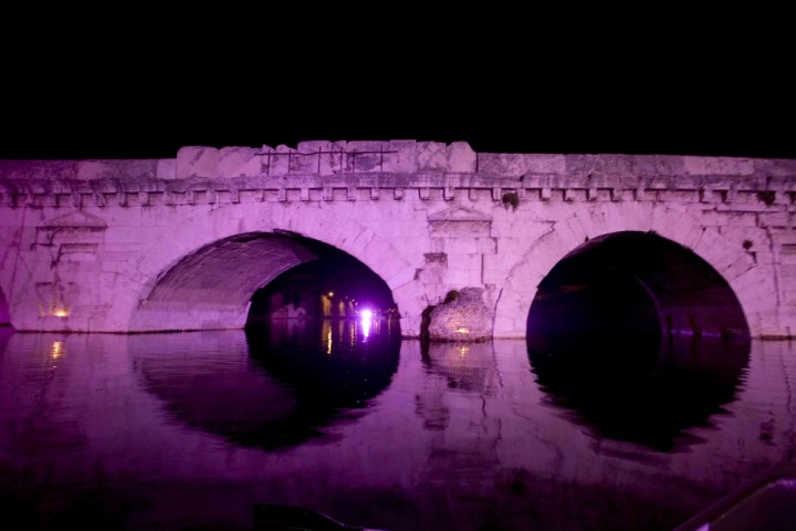 La Notte Rosa, Ponte di Tiberio, Rimini photo by Archivio Provincia di Rimini