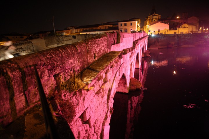 La Notte Rosa, il Ponte di Tiberio, Rimini photo by Archivio Provincia di Rimini