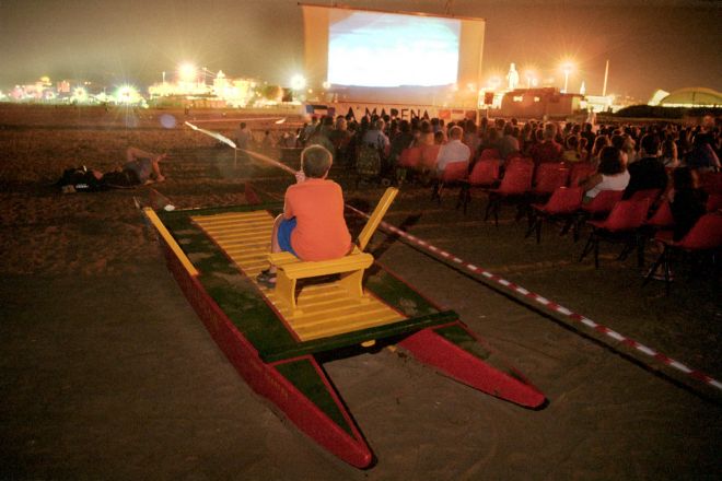 Cinema sulla spiaggia, Amarena, Rimini Foto(s) von R. Gallini