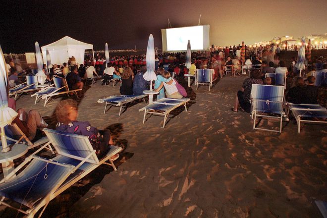 Cinema sulla spiaggia, Amarena, Rimini photos de R. Gallini