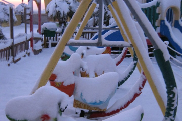 the beach under the snow, Rimini photo by L. Pollio