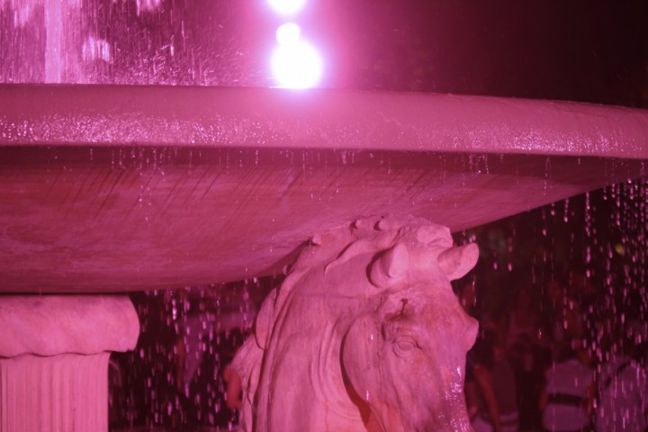 La Notte Rosa - The Pink Night - Fountain of the Four Sea-horse photo by P. Bove