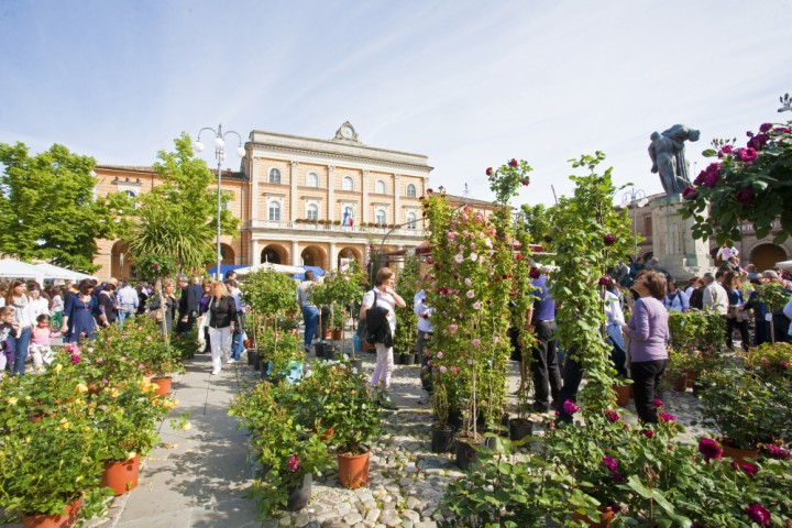 Balconies in bloom, Santarcangelo di Romagna photo by PH. Paritani