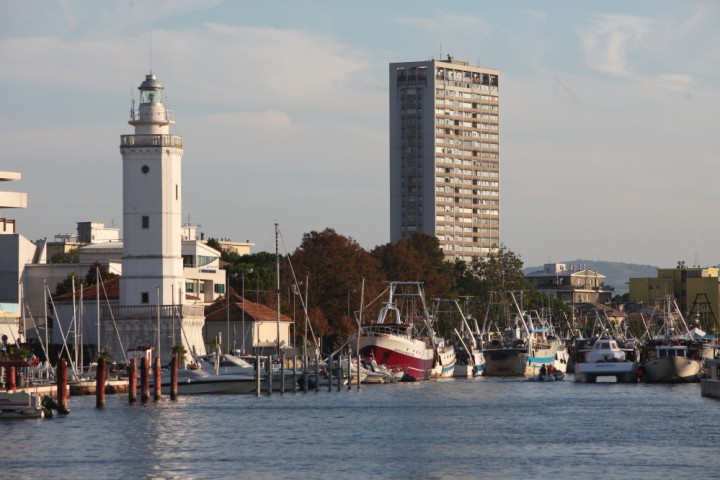 the lighthouse and the skyscraper, Rimini photo by PH. Paritani