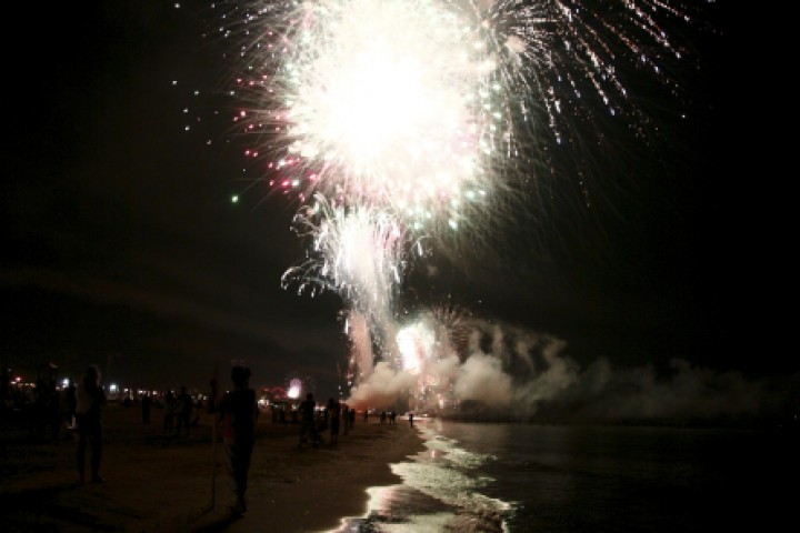 La Notte Rosa, fuochi d'artificio foto di R. Masi