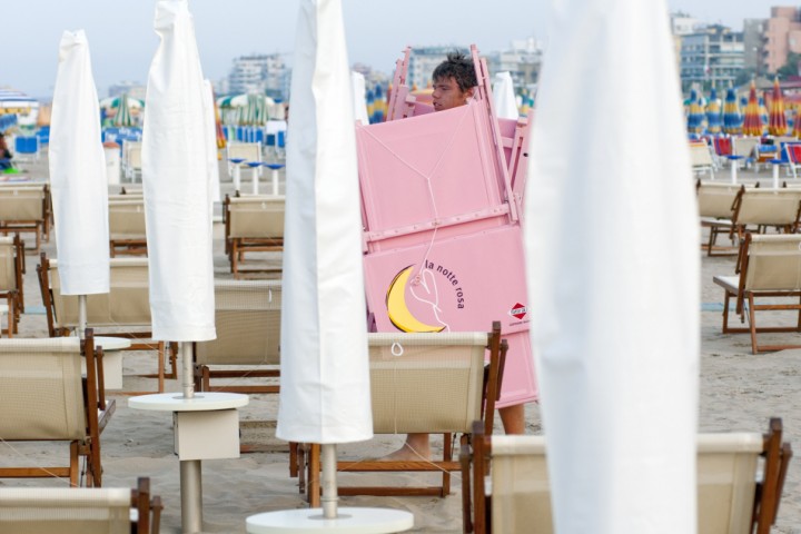 La Notte Rosa - The Pink Night, bathing attendant photo by R. Gallini