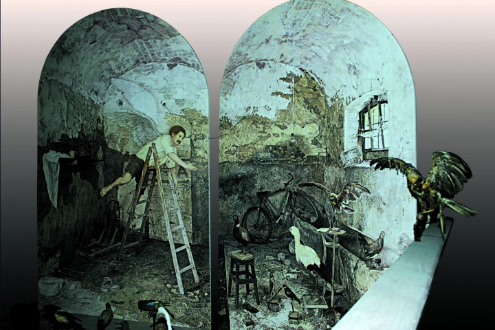 I Luoghi dell'anima. Chiesetta dei Caduti, Il Museo con un quadro soltanto: l'Angelo coi baffi, Pennabilli photos de L. Liuzzi