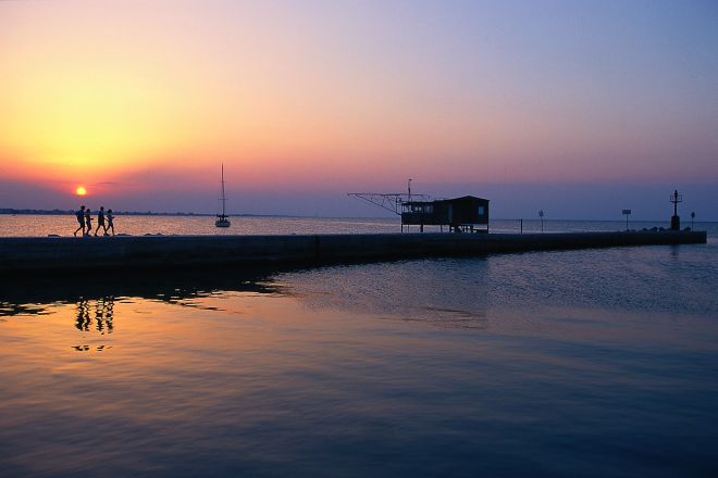 Pier at sunset, Rimini photo by E. Salvatori