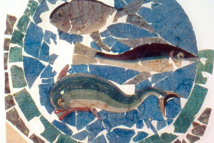 Municipal museum, glass paste panel, Rimini photo by E. Salvatori