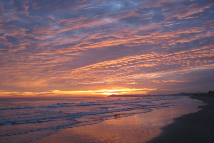 Rimini, beach at sunrise photo by L. Pollio
