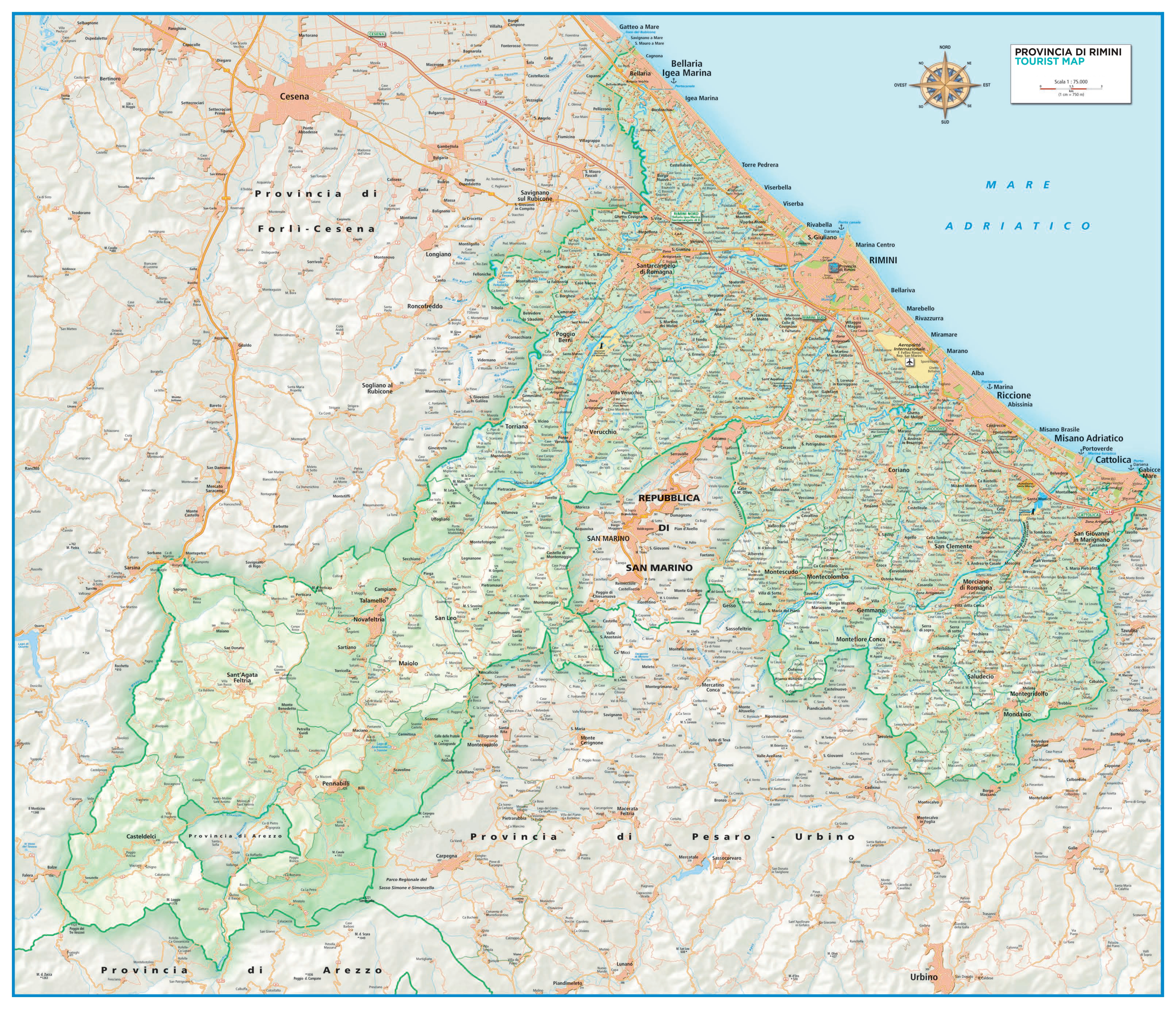 PDF: Mappa provincia di Rimini | ed. 2014 IT,EN,DE 2.20M