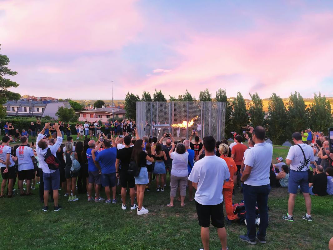 Coriano | accensione fiamma del SIC