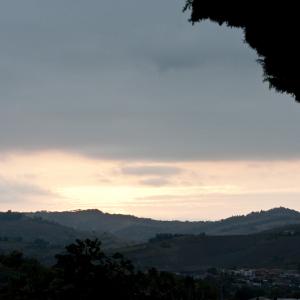 Coucher de soleil dans la vallée de Marecchia